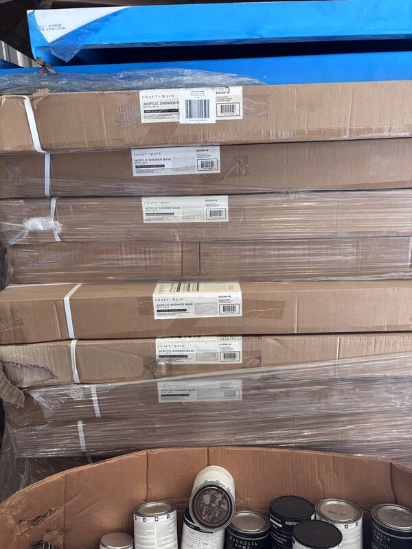 Long brown wrapped boxes